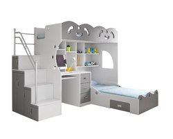 Stapelbed met bureau en bergruimte coco