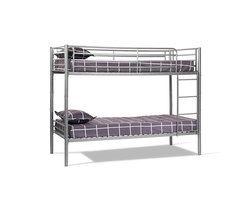 Stapelbed metaal - 90x200 cm - zilver