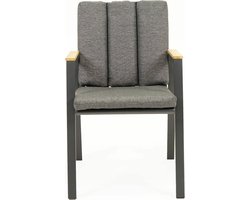 Stapelstoel Kunststof Leather Fauteuil Antraciet