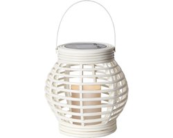 "STAR LED Solar Lantaarn ""rotan"" Creme"