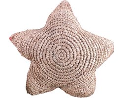 Star - Raffia Sierkussen / Funkussen / Kussen van zeegras