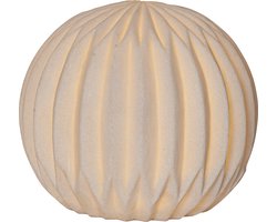 Star Trading decoratie Sandy, decoratief licht, bollamp, wit, zandsteen, warm wit, Ø 25,5 cm