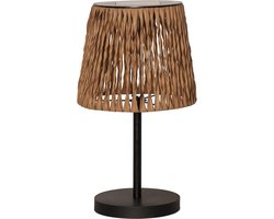 Star Trading solarlamp Cesta, tafellamp, rotan look, bruin, solar, buiten, warm wit, schemersensor, 48 cm