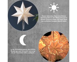 Star Trading ster met verlichting | Kerstdecoratievenster verlicht Kerstdecoratie binnen | Papieren ster verlicht | Kerstlamp| Poinsettia verlicht staand | Ster kerst vloerlamp