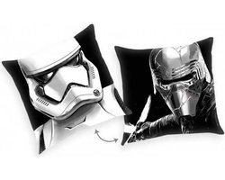 Star Wars sierkussen- 40x40 cm- polyester- gevuld en zacht- zwart wit- Storm trooper