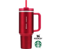 Starbucks Beker - Stanley Quencher 40oz - Tumbler Red - Christmas Cup - Limited Edition - Holiday Edition 2024 - 1.2 L Drinkbeker - Herbruikbaar- ijskoffie beker - Milkshake beker - Thermos - Cold Cup - Starbucks + Stanley