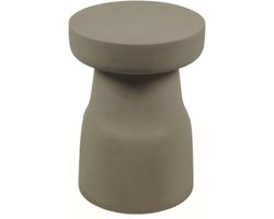 StarFurn Bijzettafel Drum - Rond Taupe Hout - 40x40x42cm