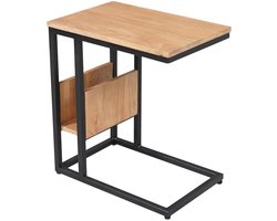 Starfurn Bijzettafel Slider - Naturel Hout - 48x32x53cm