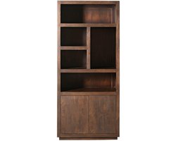 StarFurn Boekenkast Brussel - Bruin Hout - 90x45x200cm