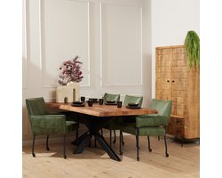 StarFurn Boomstamtafel Boston Mangohout Naturel 180cm