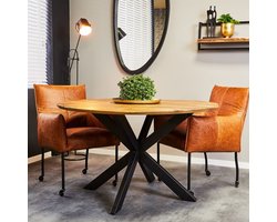 StarFurn Eettafel Arlington - Rond Naturel Hout - 140x140x77cm