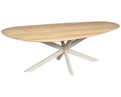 Starfurn Eettafel Cloud - Rechthoekig Zand/Eikenhout - 180x84x76cm