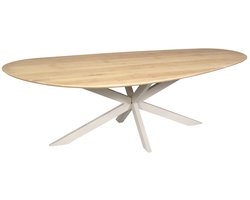 Starfurn Eettafel Cloud - Rechthoekig Zand/Eikenhout - 210x98x76cm