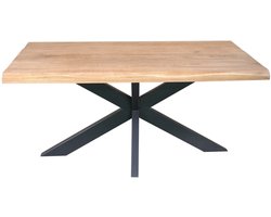 Starfurn Eettafel Dakota - Boomstam Naturel Hout - 160x90x76cm