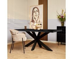Starfurn - Eettafel Denver - Zwart - 90x180x76 cm