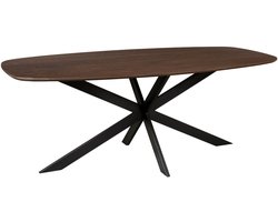 StarFurn Eettafel Ferris - Deens Ovaal Bruin Hout - 180x90x76cm