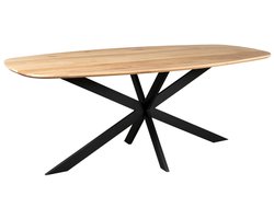 StarFurn Eettafel Ferris - Deens Ovaal Naturel Hout - 180x90x76cm