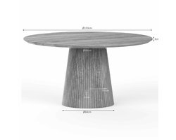 Starfurn - Eettafel Lana - Taupe - 150x150x76 cm