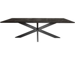 StarFurn Eettafel New York - Rechthoek Zwart Hout - 240x100x76cm