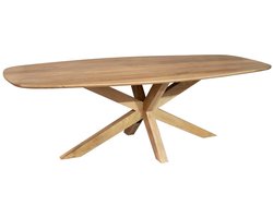 Starfurn Eettafel Nina - Deens Ovaal Naturel Hout - 210x100x76cm