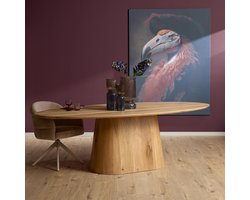 StarFurn Eettafel Riga - Ovaal Naturel Hout - 210x110x76cm