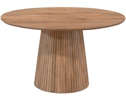 StarFurn Eettafel Solana - Rond Naturel Hout - 130x130x76cm