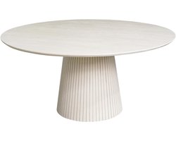 StarFurn Eettafel Solana Zand Mangohout Ø150cm