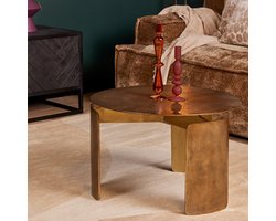 StarFurn Salontafel Darwin - Rond Goud Metaal - 60x60x40cm