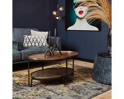 StarFurn Salontafel Kate - Ovaal Goud Metaal - 98x60x45cm