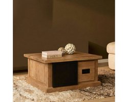 Starfurn Salontafel Noa - Rond Naturel Hout - Ø80x45cm