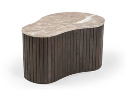 Starfurn Salontafel Nomi - Organisch Hout/Marmer - 70x50x38cm