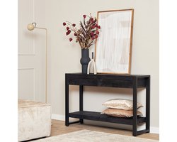 StarFurn Sidetable - Dressoir - Gangtafel - Console tafel - Kabinet - Boekenkast - Boaz Zwart 120cm