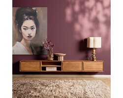 Starfurn Tv-meubel Ambiance - Zwevend - Naturel Hout - 240x35x30cm