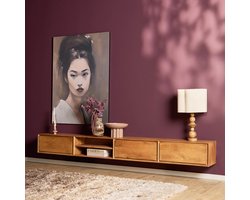 Starfurn Tv-meubel Ambiance - Zwevend - Naturel Hout - 280x35x30cm