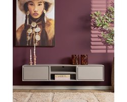 Starfurn Tv-meubel Ambiance - Zwevend - Taupe Hout - 160x35x30cm