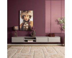 Starfurn Tv-meubel Ambiance - Zwevend - Taupe Hout - 240x35x30cm