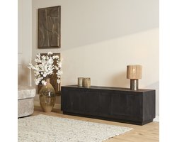 StarFurn Tv-meubel Brussel - Zwart Hout - 150x42x46cm