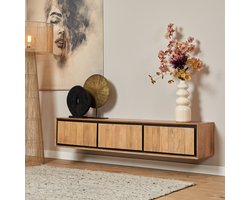 StarFurn Tv-meubel RichWood - Naturel Hout - 160x35x30cm