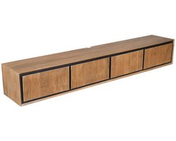 StarFurn Tv-meubel RichWood - Naturel Hout - 200x35x30cm