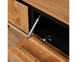 StarFurn Tv-meubel RichWood - Naturel Hout - 280x35x30cm