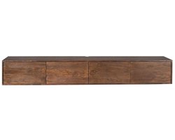 StarFurn Tv-meubel Vision - Zwevend Bruin Hout - 240x35x30cm