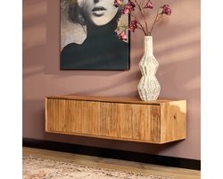 StarFurn Zwevend Tv-meubel Madison - Naturel Hout - 120x35x30cm
