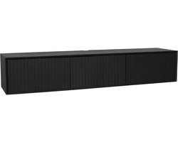 Starfurn zwevend tv meubel Madison zwart 160x35x30 cm mangohout