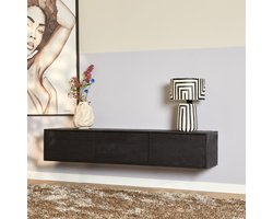 Starfurn - Zwevend tv meubel Vision Black - 160 cm