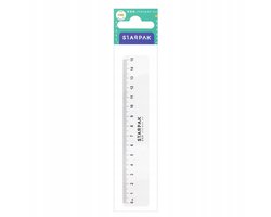 STARPAK Liniaal 15 cm Transparant Plastic Kind Veilig