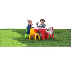 Starplay Speeltafel En Stoelen Set Rood 5-delig