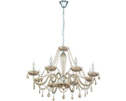 Stars of Light Basilano Kroonluchter Hanglamp - E14 - Ø 82 cm - Chroom|Cognac