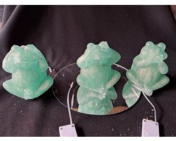 starwolf, setje van 3 kikkers, horen zien en zwijgen, met ledverlichting, geschenk, decoratie