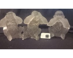 starwolf, setje van 3 lampjes gorilla's, horen zien en zwijgen, lampjes, geschenk, decoratief