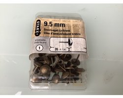 Starx Stoel nagel. meubels bekleden. Brons 9.5 mm kop. 35 stuks stoffeer spijker.